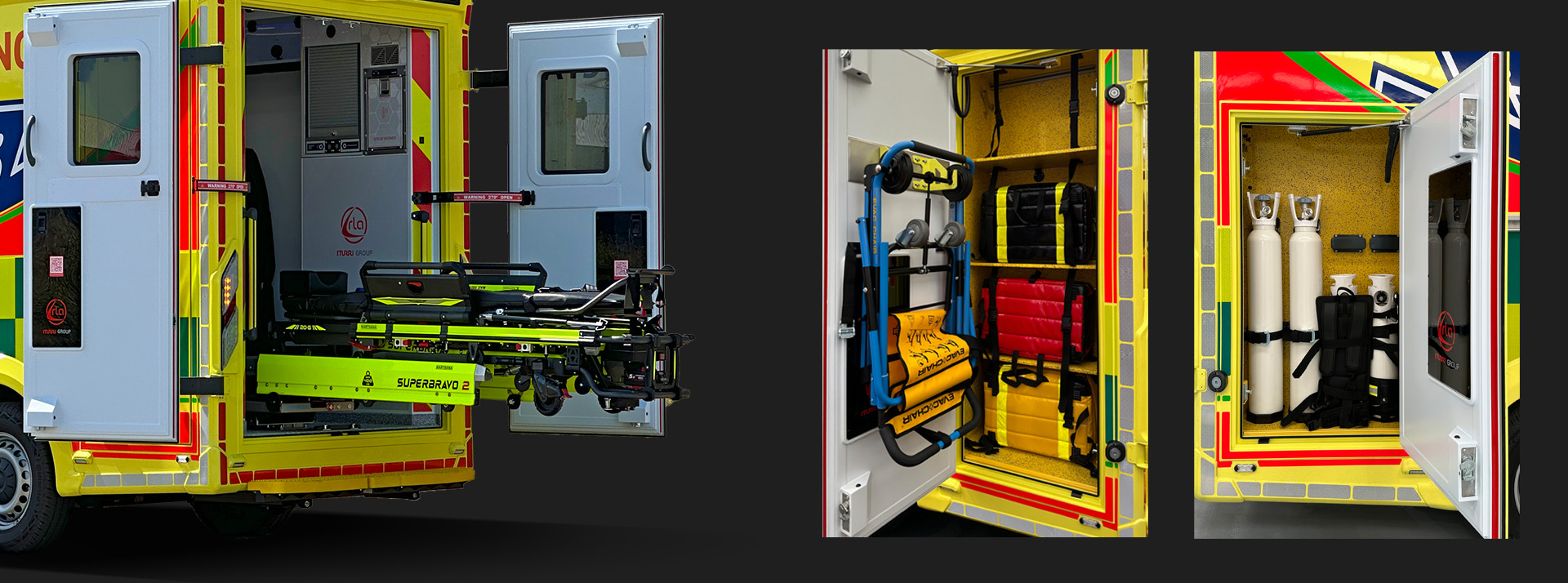 External doors for rapid response equipment storage