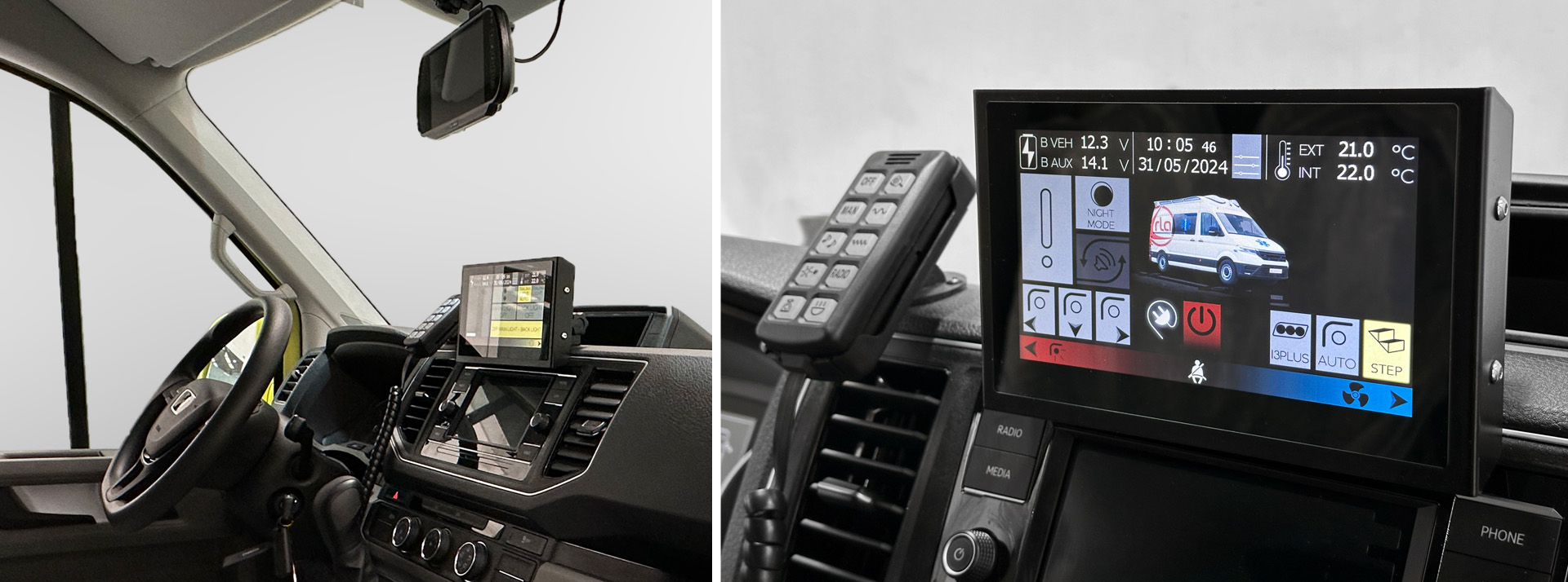 CARLA 4.0 7-inch driver's cabin touchscreen