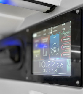 HVAC system for ambulances including air conditioning and heating